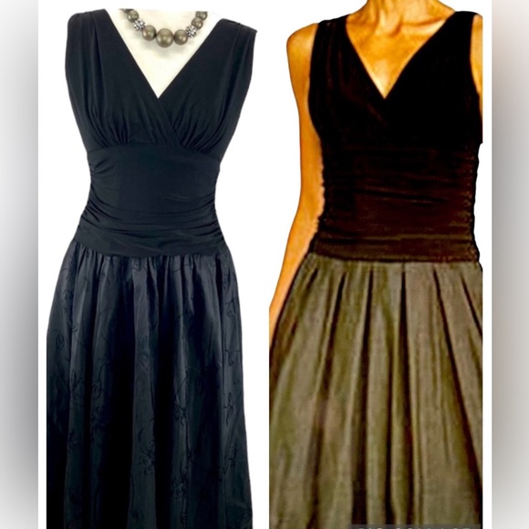 S.L. Fashions Taffeta Embroidered Dress - Picture 1 of 10